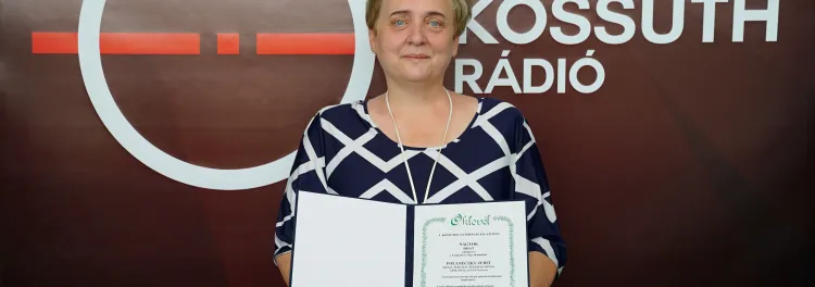 Polaneczky Judit a Kossuth Rádiónál a NAGYOK díjával